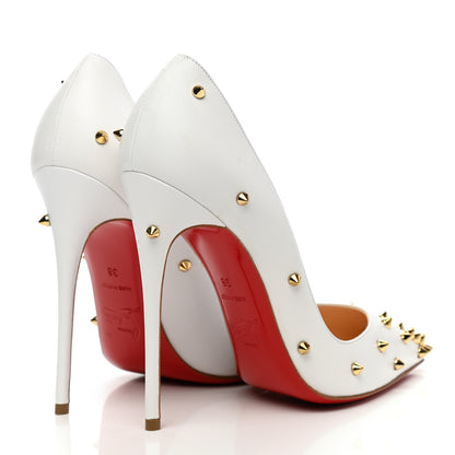 Christian Louboutin Kid Degraspike 120 Pumps 38 White 4 of 12