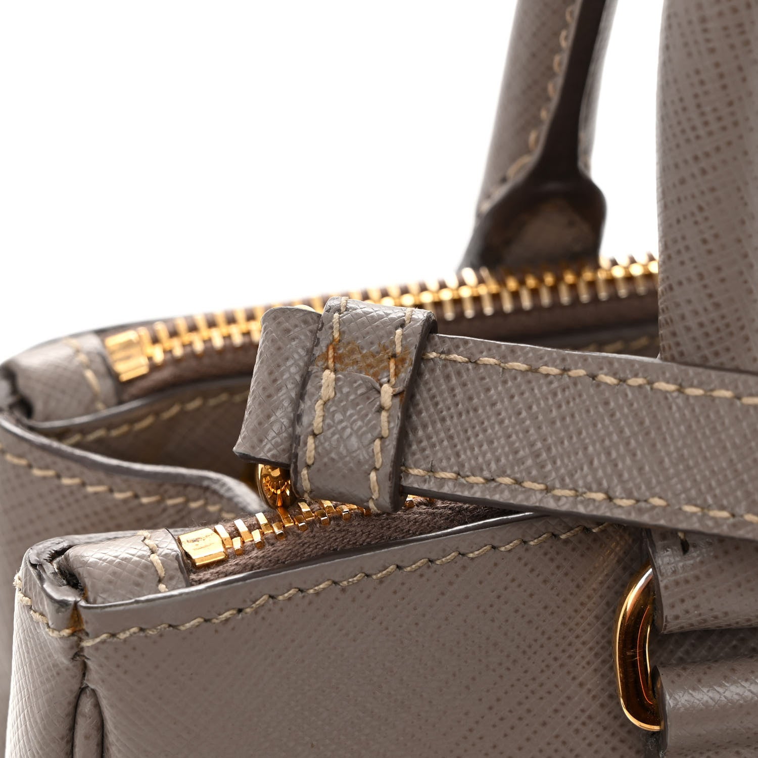 Prada Saffiano Small Galleria Double Zip Tote Argilla 12 of 15