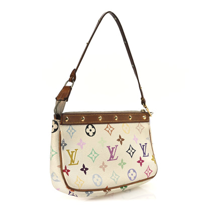 Louis Vuitton Monogram Multicolor Pochette Accessories White 3 of 14