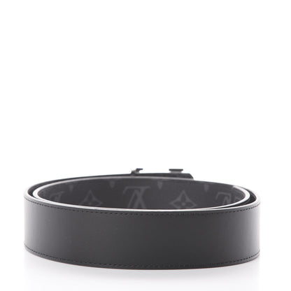 Louis Vuitton Monogram Eclipse Taigarama 40mm LV Initiales Reversible Belt 85 34 Black 2 of 5