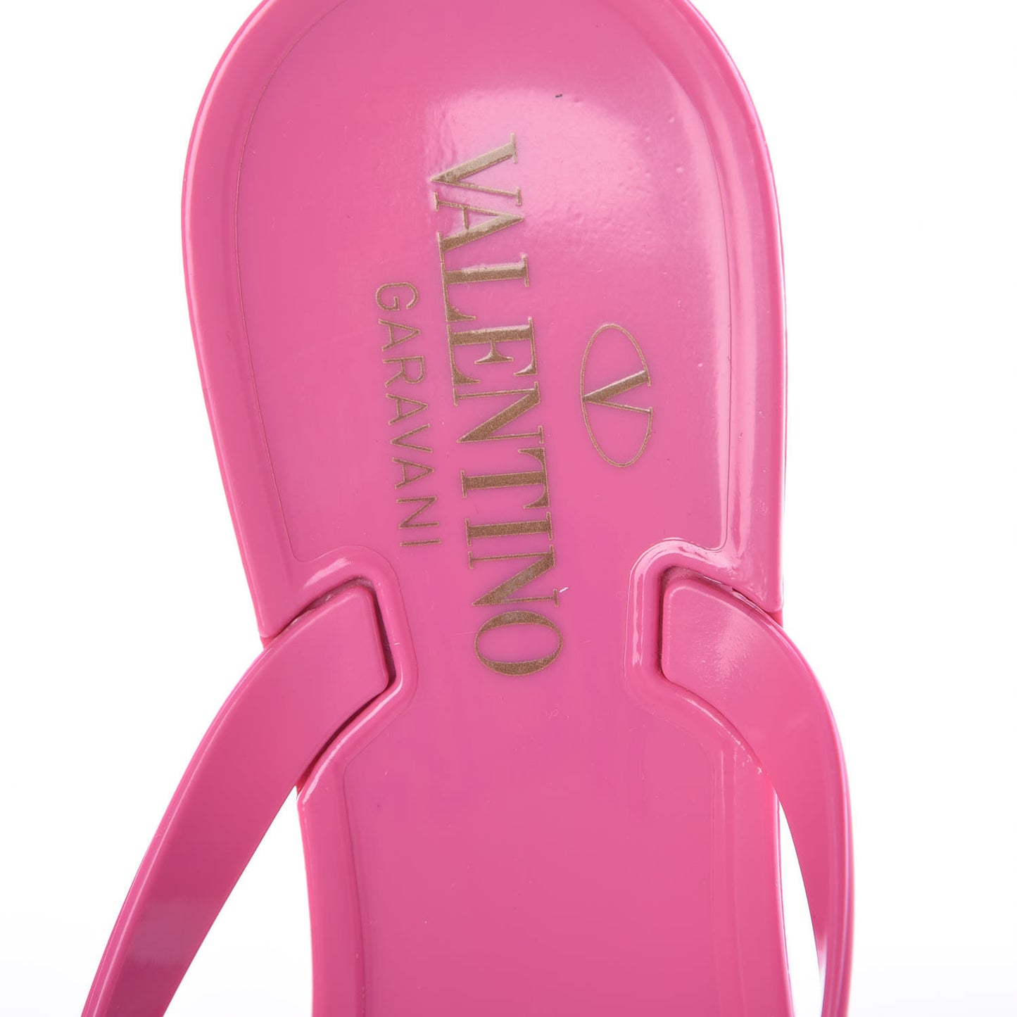 PVC Jelly Rockstud Bow Thong Sandals 37 Fuxia Fluo