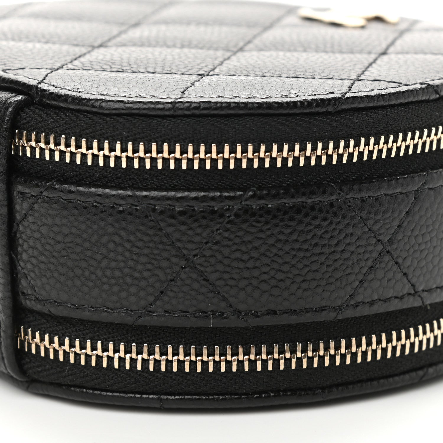 Chanel Caviar Quilted Round Handle With Care Vanity With Chain Black 12 of 12