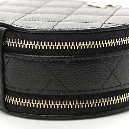 Chanel Caviar Quilted Round Handle With Care Vanity With Chain Black 12 of 12