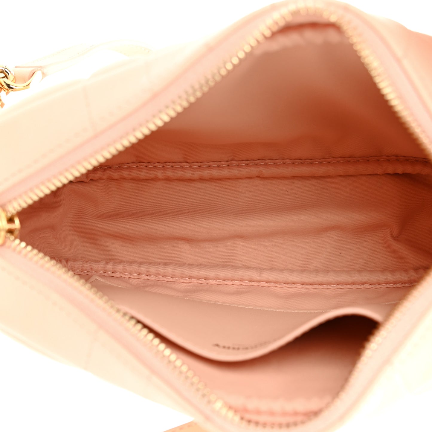 Lambskin Quilted Mini Lola Camera Bag Peach