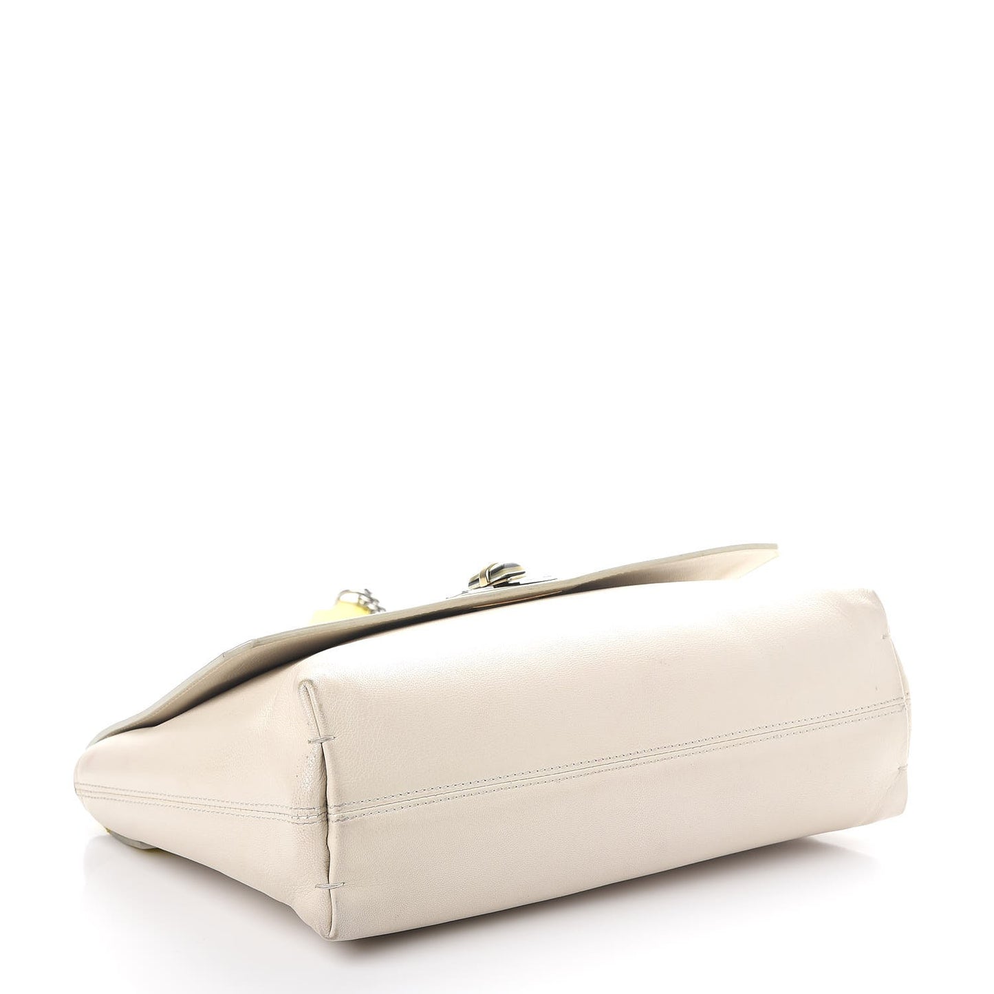 Goatskin Happy Edgy Medium Jaune White