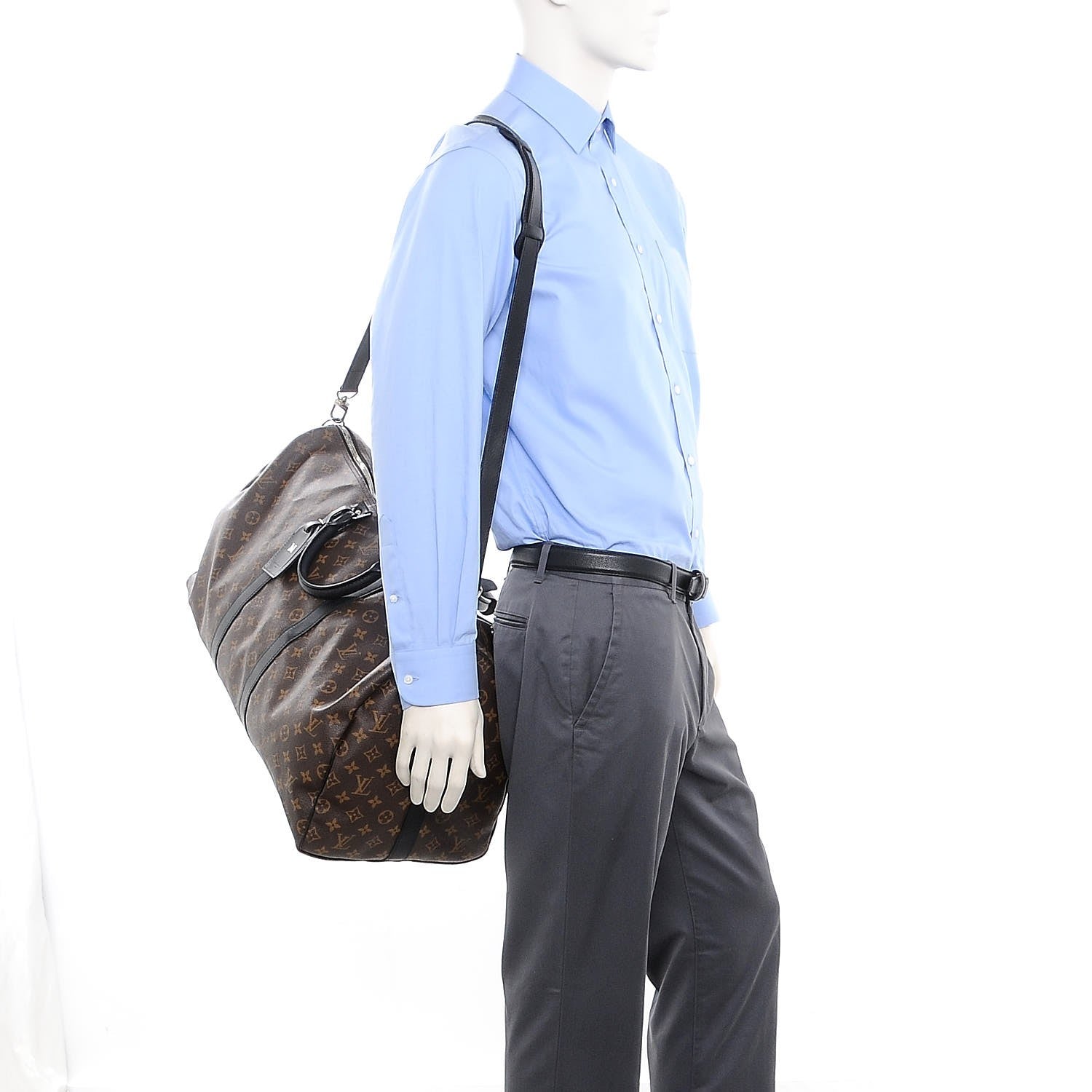 Louis Vuitton Monogram Macassar Keepall Bandouliere 55 2 of 7