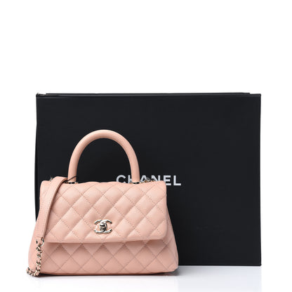 Chanel Caviar Quilted Mini Coco Handle Flap Light Pink 17 of 17