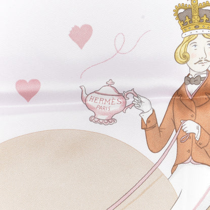 Hermes Silk Hermes Tea Time Scarf 70 Rose Pale Beige 3 of 6