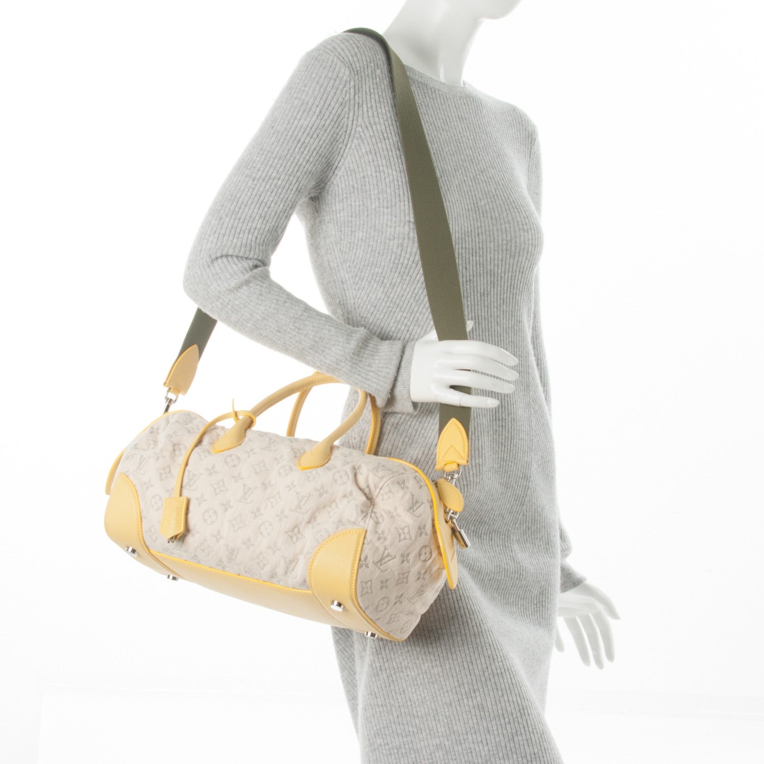 Louis Vuitton Monogram Denim Speedy Round Yellow 2 of 6