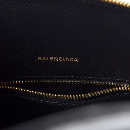 Balenciaga Signature Grained Calfskin Logo S Ville Top Handle Bag Black 6 of 7
