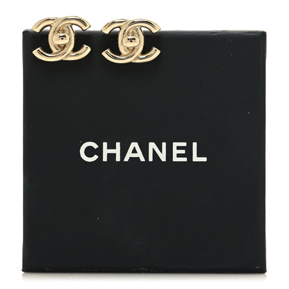 Chanel Metal CC Turnlock Earrings Gold 5 of 5