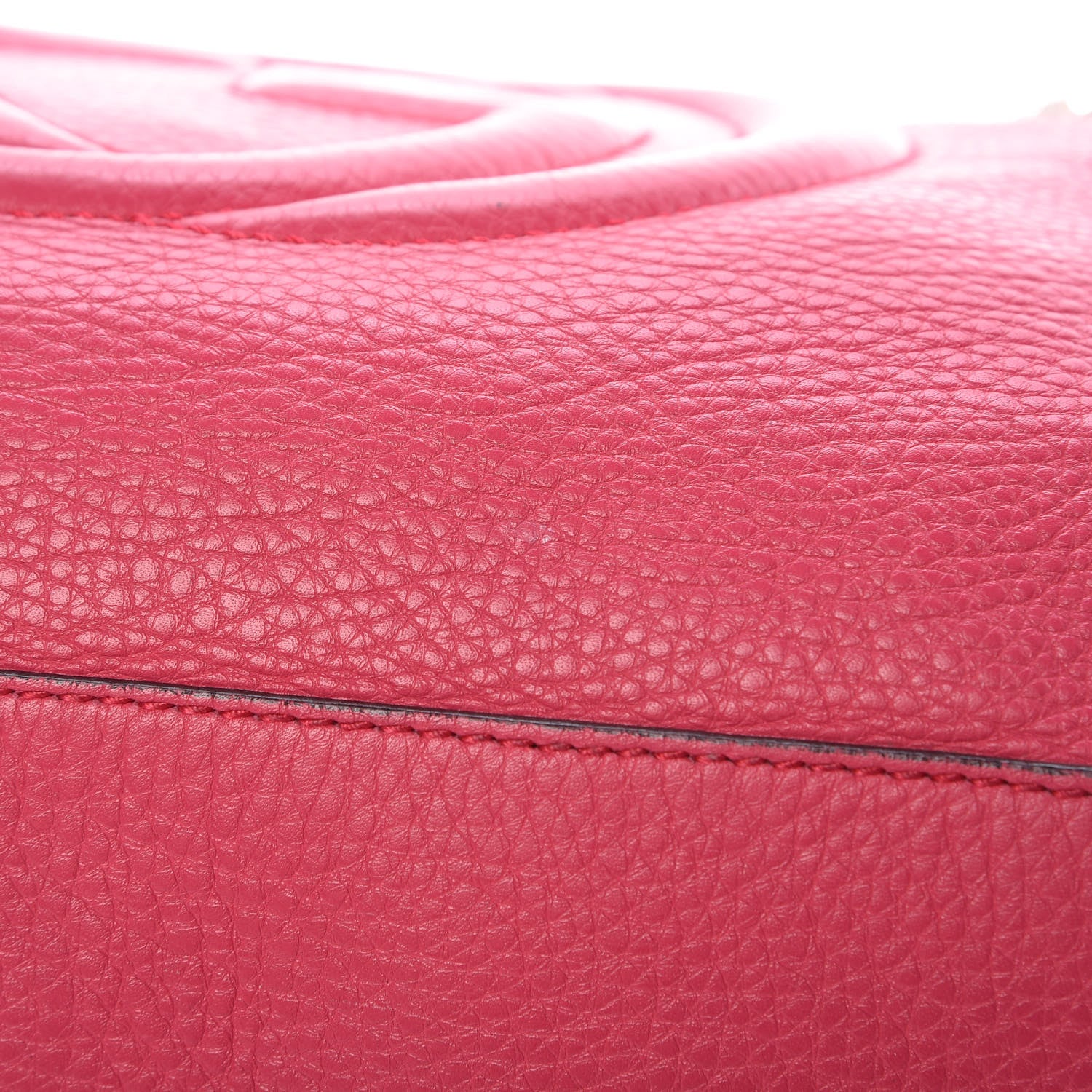 Gucci Pebbled Calfskin Medium Soho Chain Shoulder Bag Pink 17 of 18