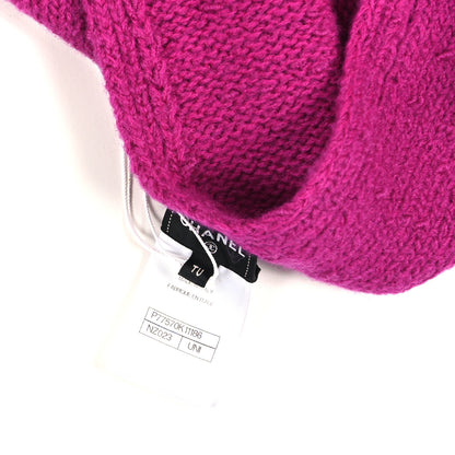 Chanel Wool Knit Scarf Fuchsia 3 of 3