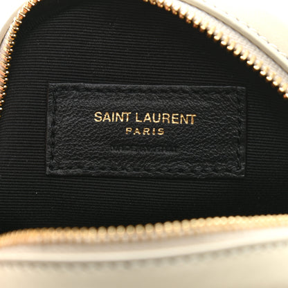 Saint Laurent Calfskin Matelasse Chevron Quilted Baby Round Vinyle Belt Bag Blanc Vintage 6 of 11
