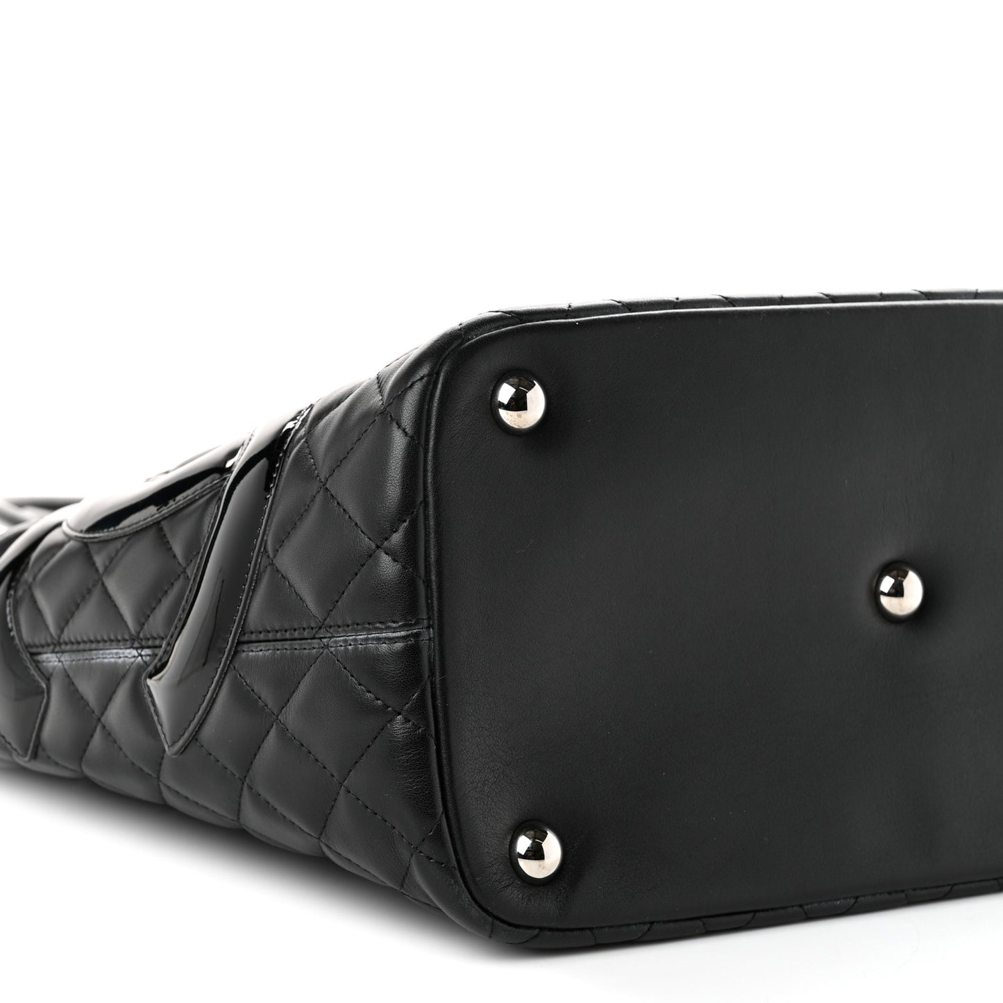 Calfskin Quilted Large Cambon Tote Black