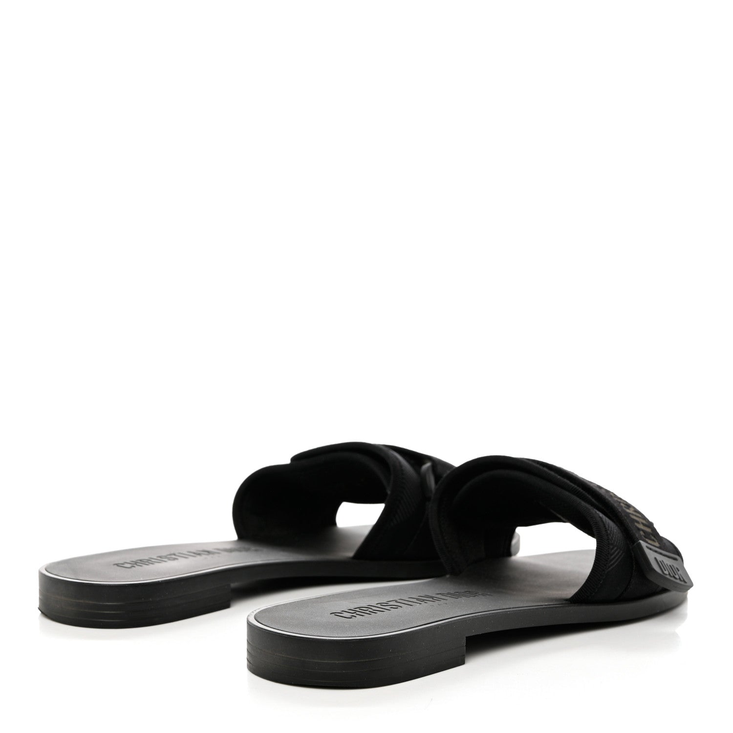 Christian Dior Technical Stretch Fabric Camouflage Dio(r)evolution Slide Sandals 40 Black Military 4 of 9