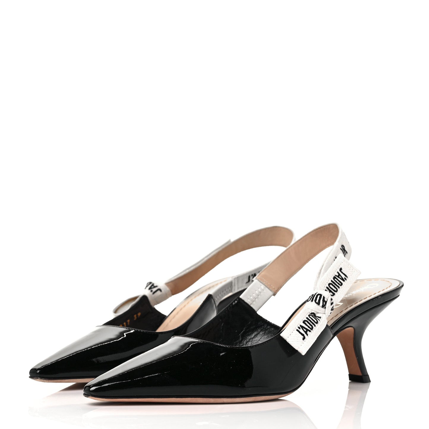 Patent Ribbon J'Adior Slingback 65mm Pumps 39 Black