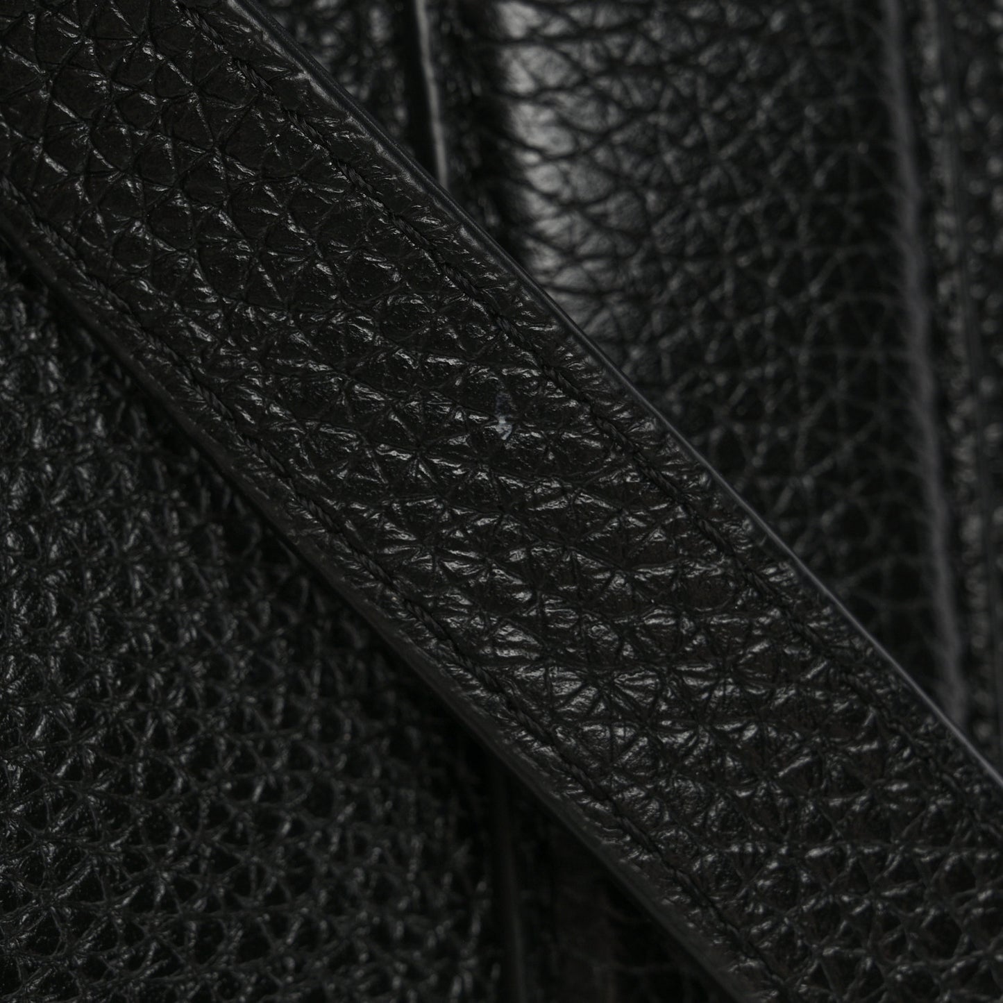 Grained Calfskin Small The Tote Bag Black