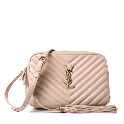 Saint Laurent Calfskin Matelasse Monogram Lou Camera Bag Dark Latte 1 of 4