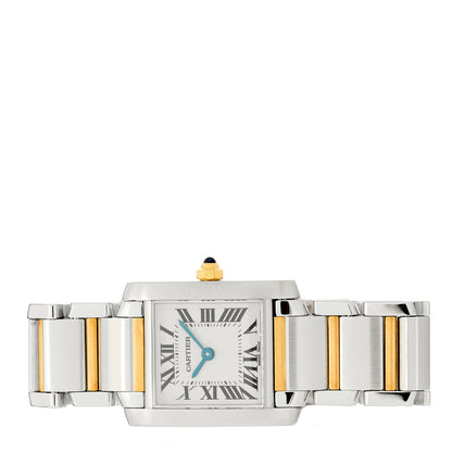 Cartier Stainless Steel 18K Yellow Gold 20mm Tank Francaise Quartz Watch 2 of 4