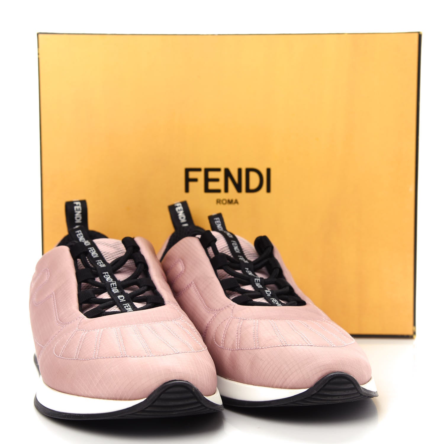Fendi Nylon FFreedom Sneakers 39.5 White Rosa 11 of 11