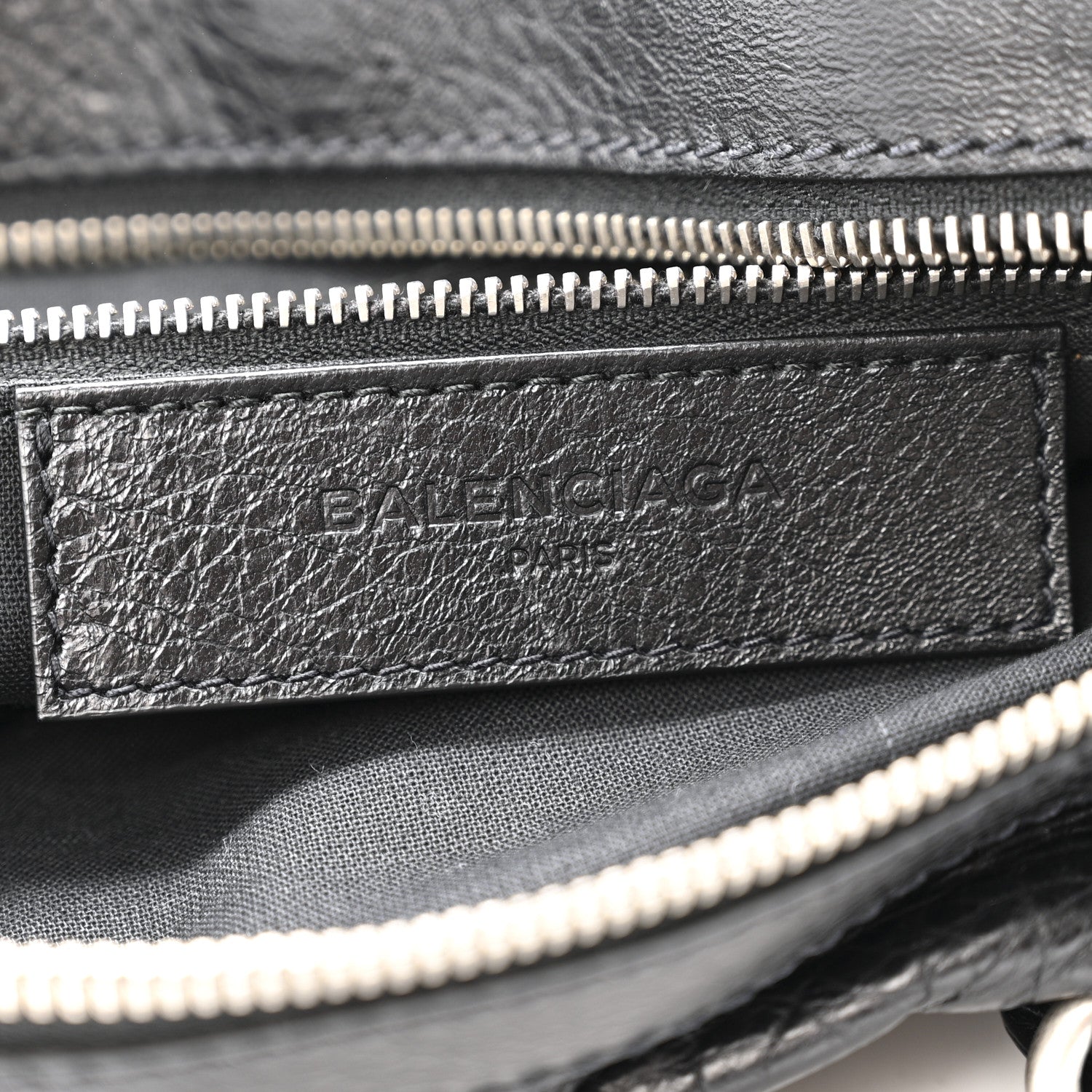 Balenciaga Agneau Classic Silver Hardware Weekender Black 6 of 12