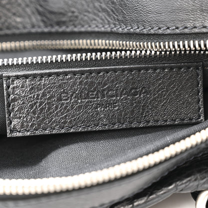 Balenciaga Agneau Classic Silver Hardware Weekender Black 6 of 12
