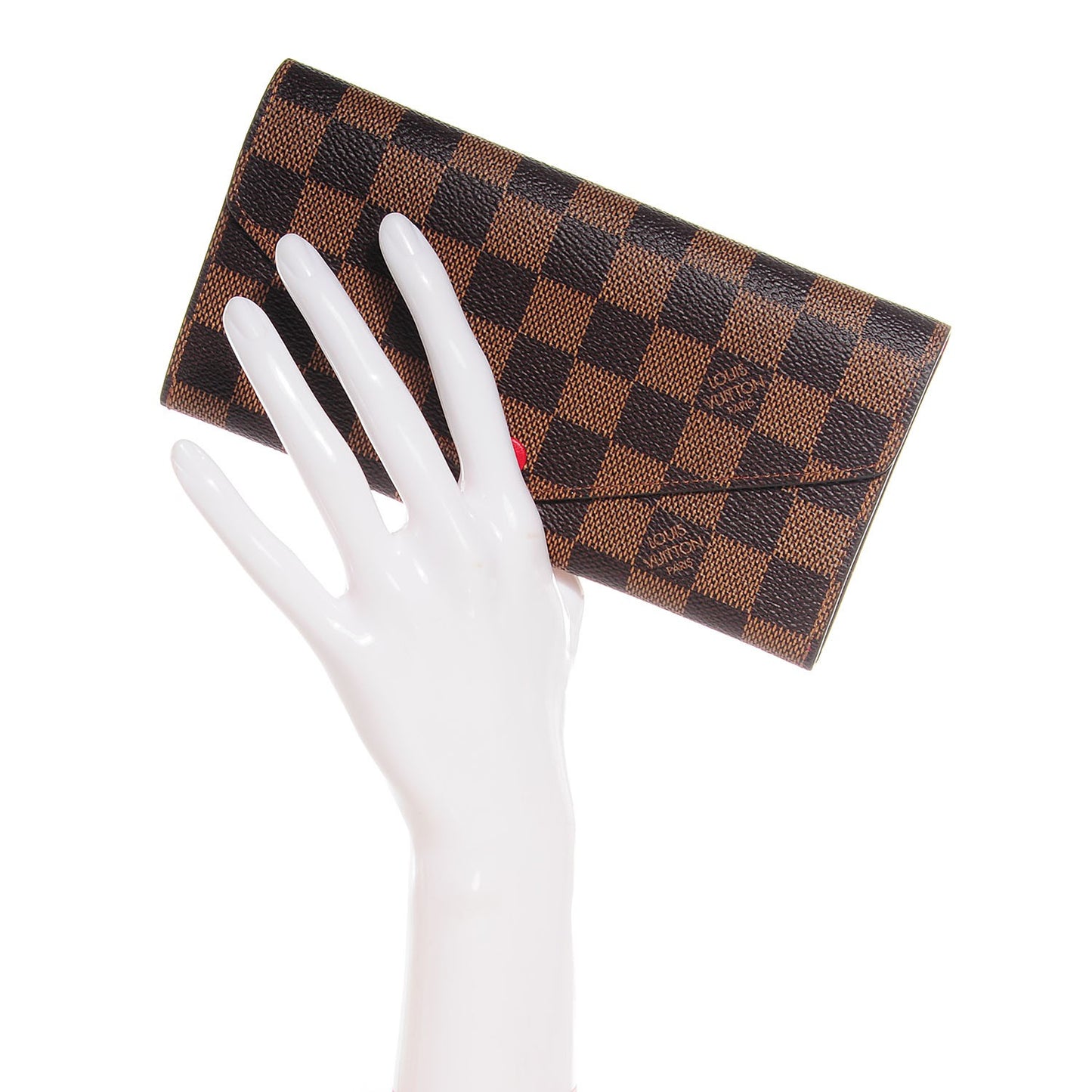 Damier Ebene Josephine Wallet Red