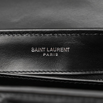 Saint Laurent Calfskin Y Quilted Monogram Toy Loulou Crossbody Bag Black 6 of 11