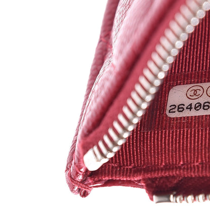 Chanel Iridescent Caviar Quilted Classic Zip Pouch Pink 7 of 8