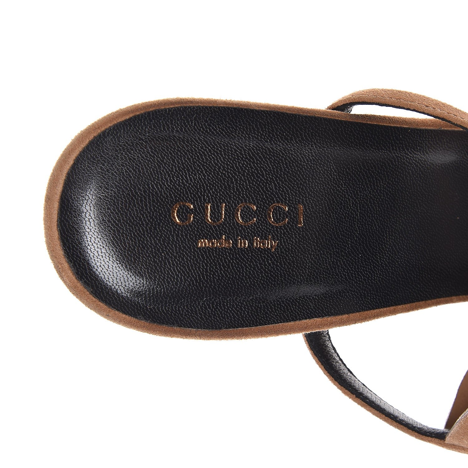 Gucci Suede Fringe Becky High Heel Sandals 38.5 Sand 6 of 11