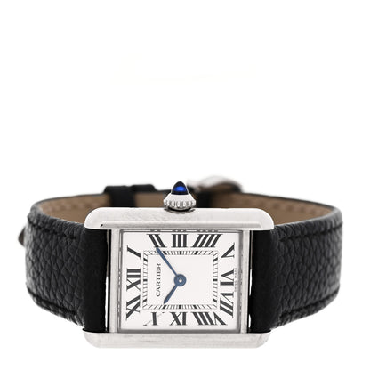 Cartier Stainless Steel Calfskin 22mm Must de Cartier Tank Quartz Watch 2 of 5