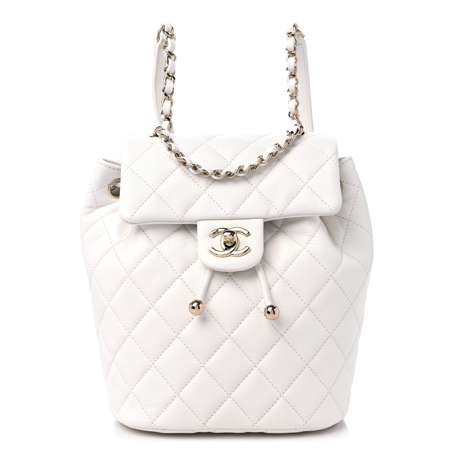 Chanel Caviar Quilted Mini Urban Spirit Backpack White 1 of 9