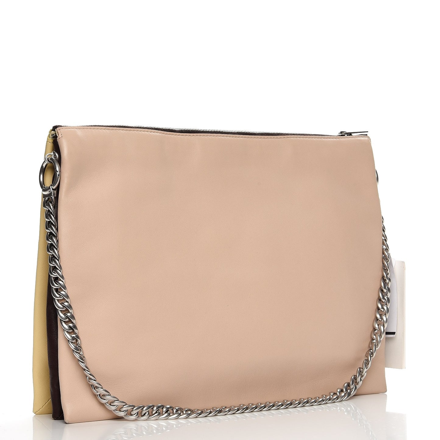 Lambskin Soft Trio Zipped Bag Vanilla