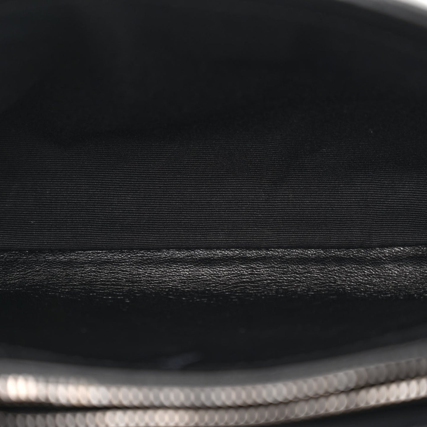 Sheepskin Matelasse Chevron Monogram Medium College Bag Black