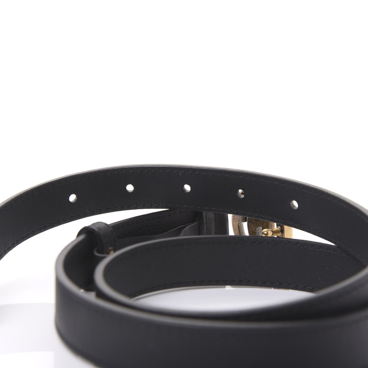 Gucci Calfskin Double G 20mm Belt 75 30 Black 3 of 5