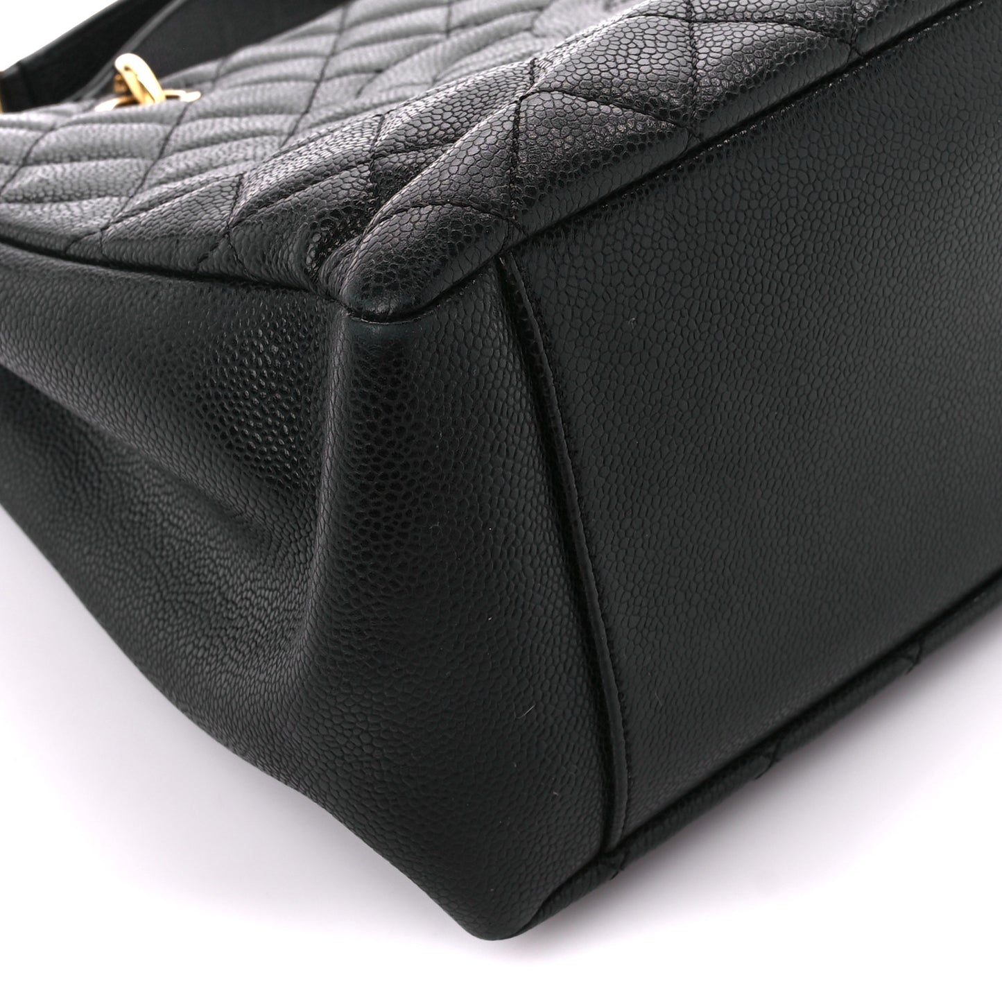Caviar Quilted Grand Shopping Tote GST Black