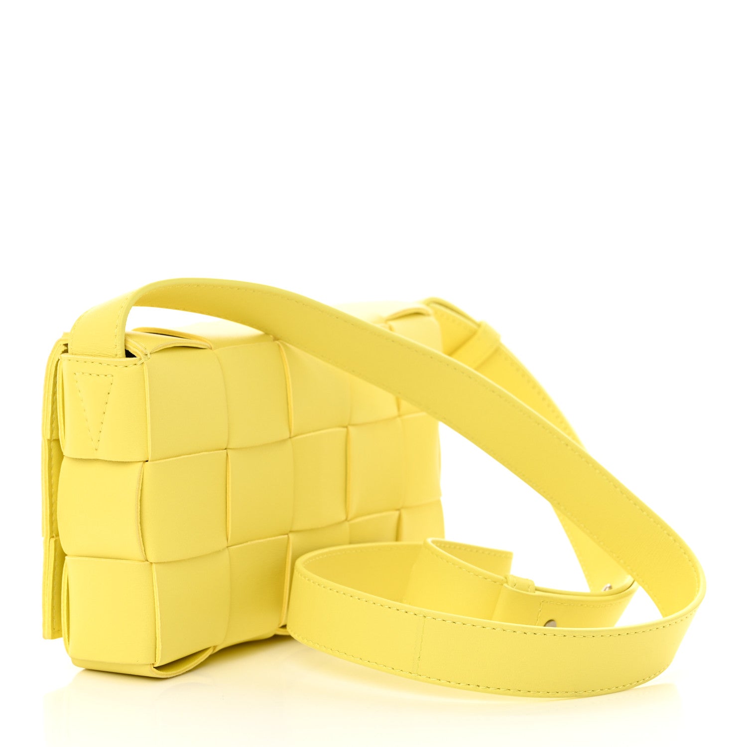 Bottega Veneta Lambskin Maxi Intreccio Small Cassette Crossbody Bag Sherbert 3 of 11