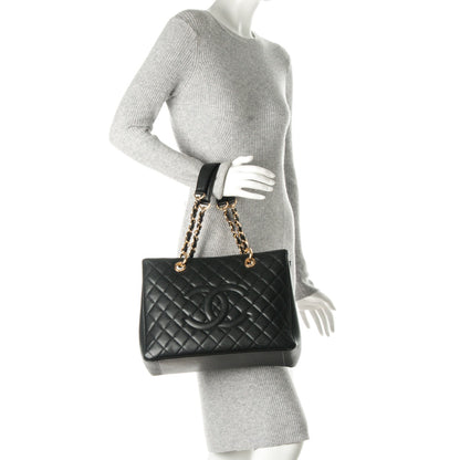 Chanel Caviar Quilted Grand Shopping Tote GST Black 2 of 7