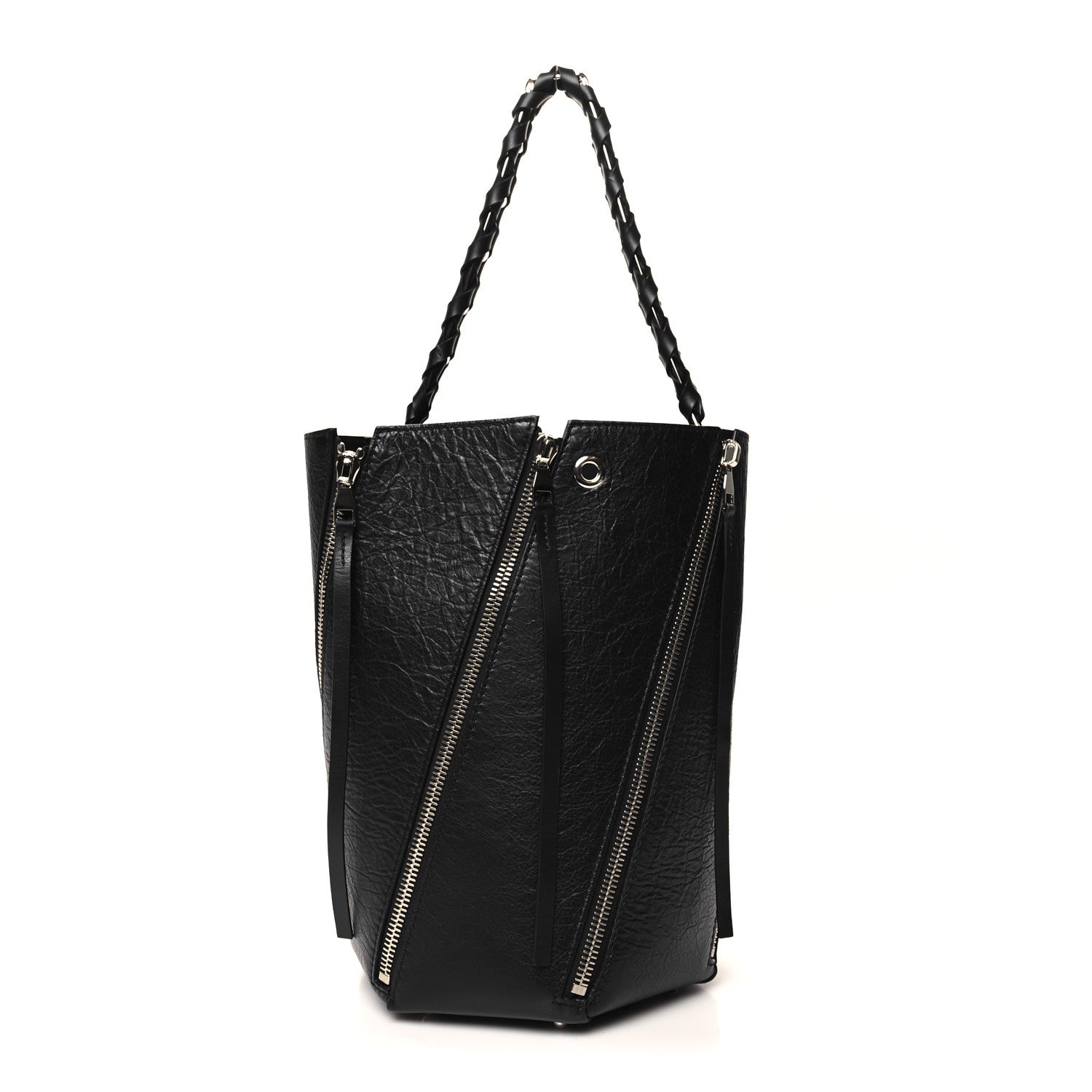 Proenza Schouler Calfskin Medium Hex Bucket Bag Black 1 of 11
