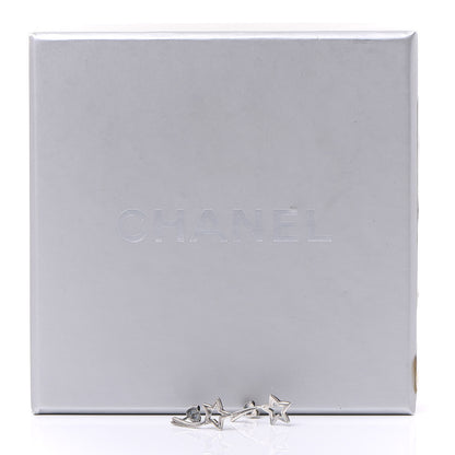 Chanel Metal Shooting Star Earrings Silver 5 of 5