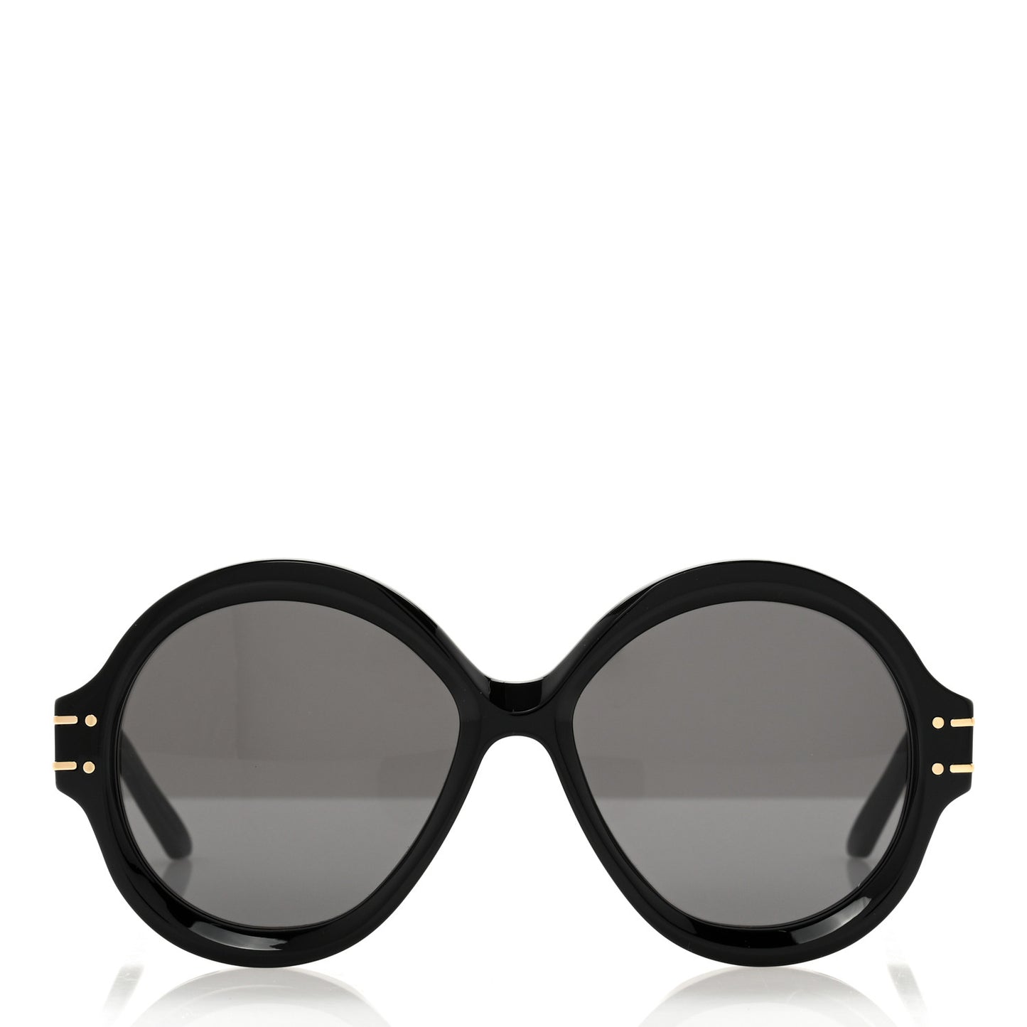 Diorsignature R1U Round Sunglasses Black
