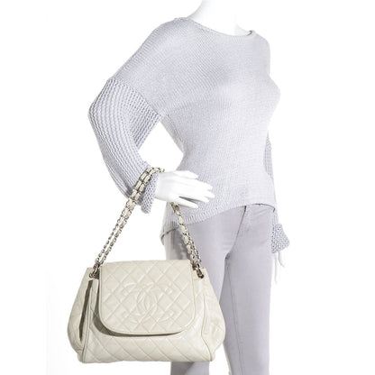 Chanel Caviar Quilted Timeless Accordion Flap White 2 of 7