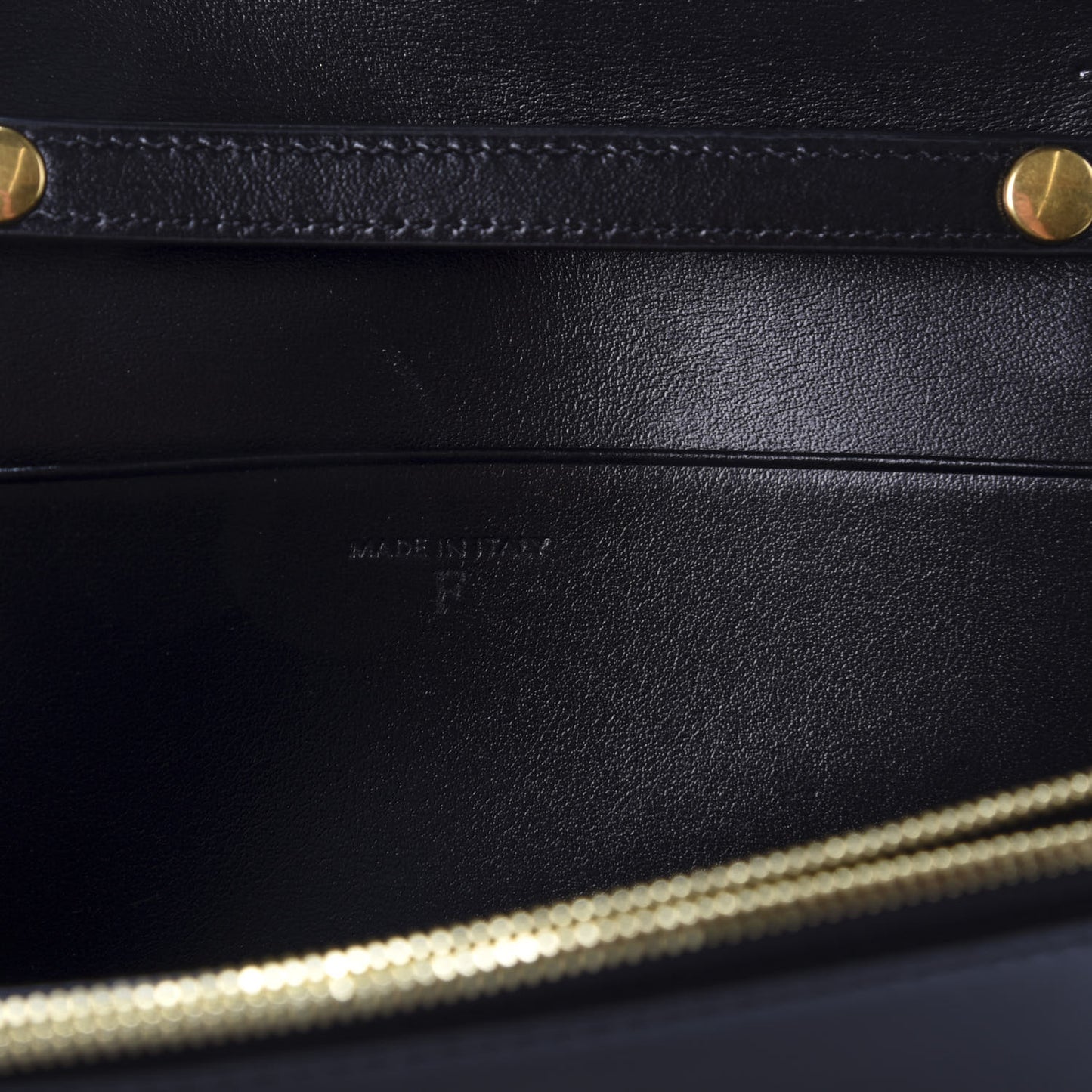 Shiny Smooth Calfskin C Wallet On Chain Bag Black