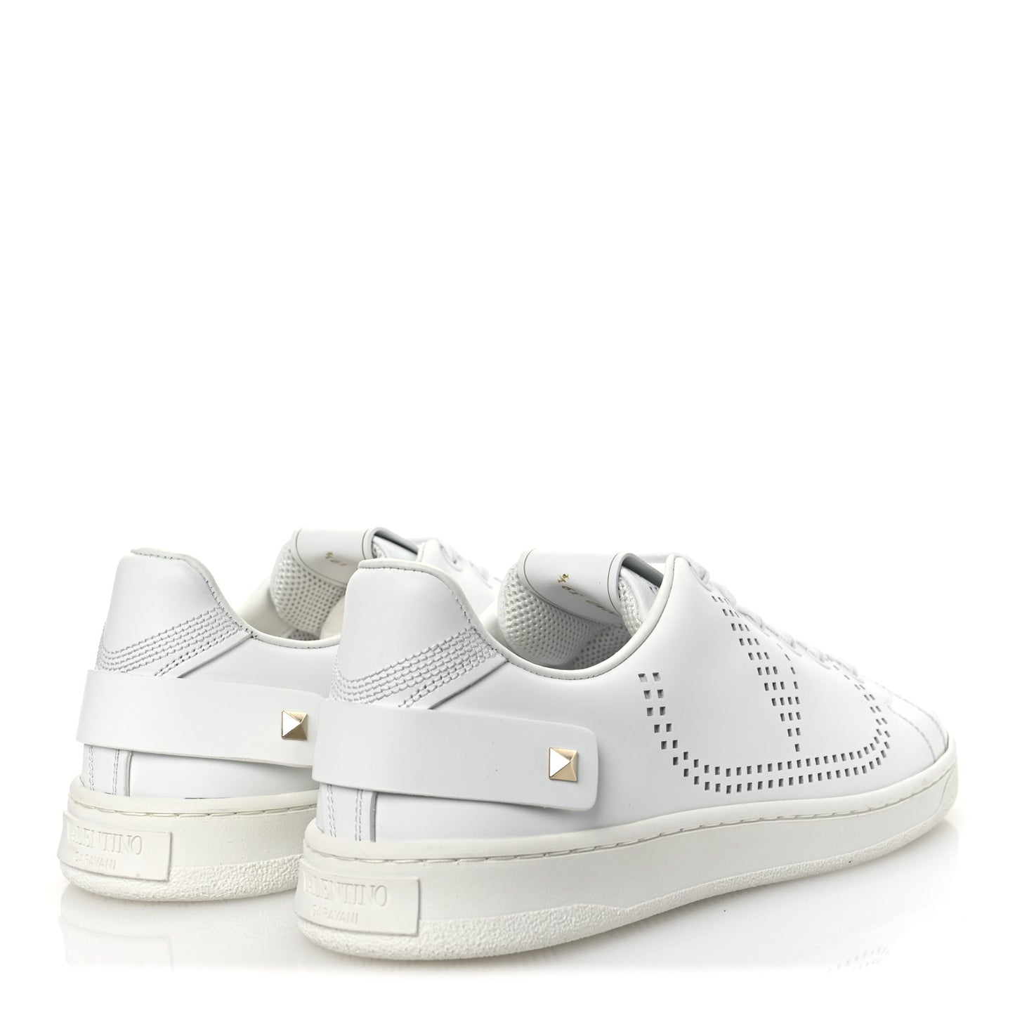 Calfskin Womens Backnet Sneakers 39.5 White