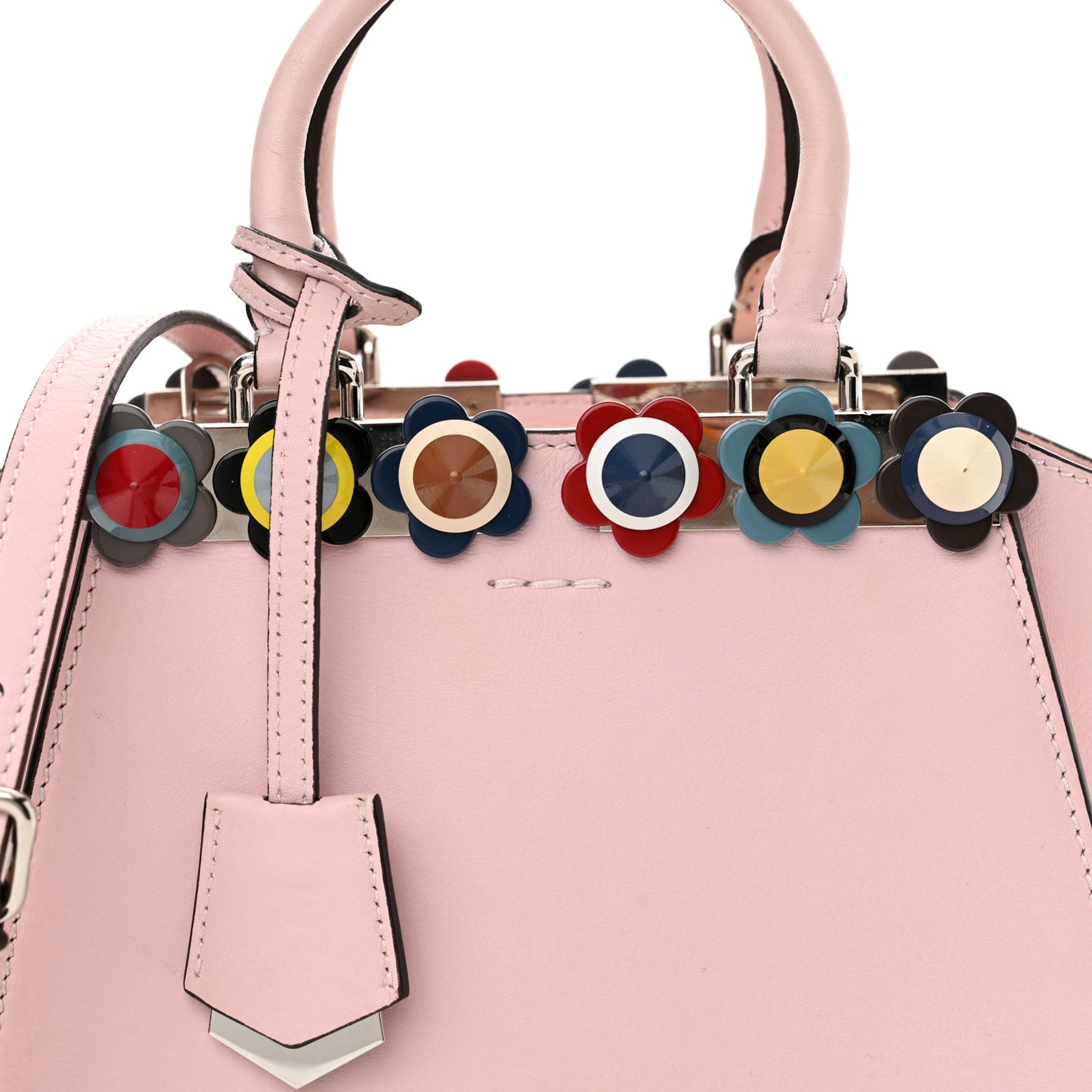 Vitello Dolce Plexiglass Flowerland Studded Mini 3Jours Tote Peonia Multicolor