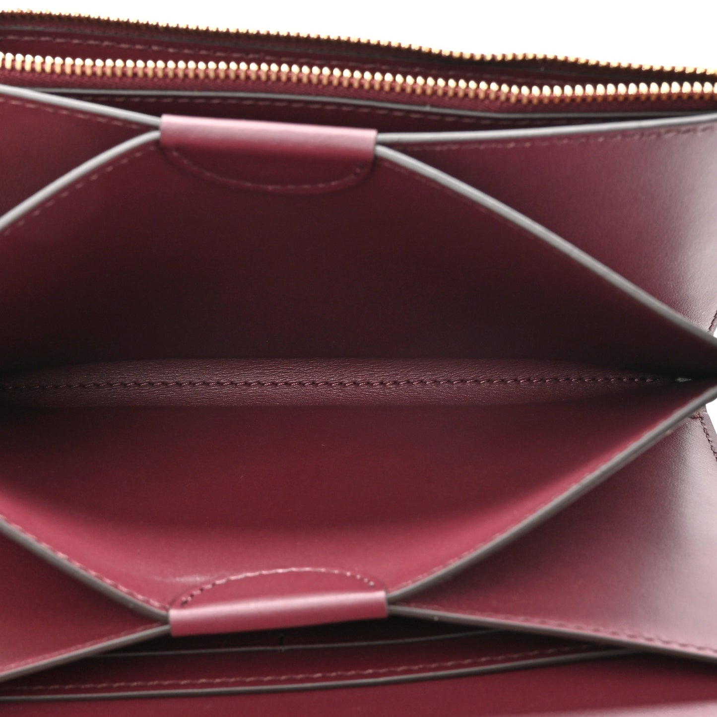 Calfskin Logo Hazelmere Wallet With Detachable Strap Mahogany Red