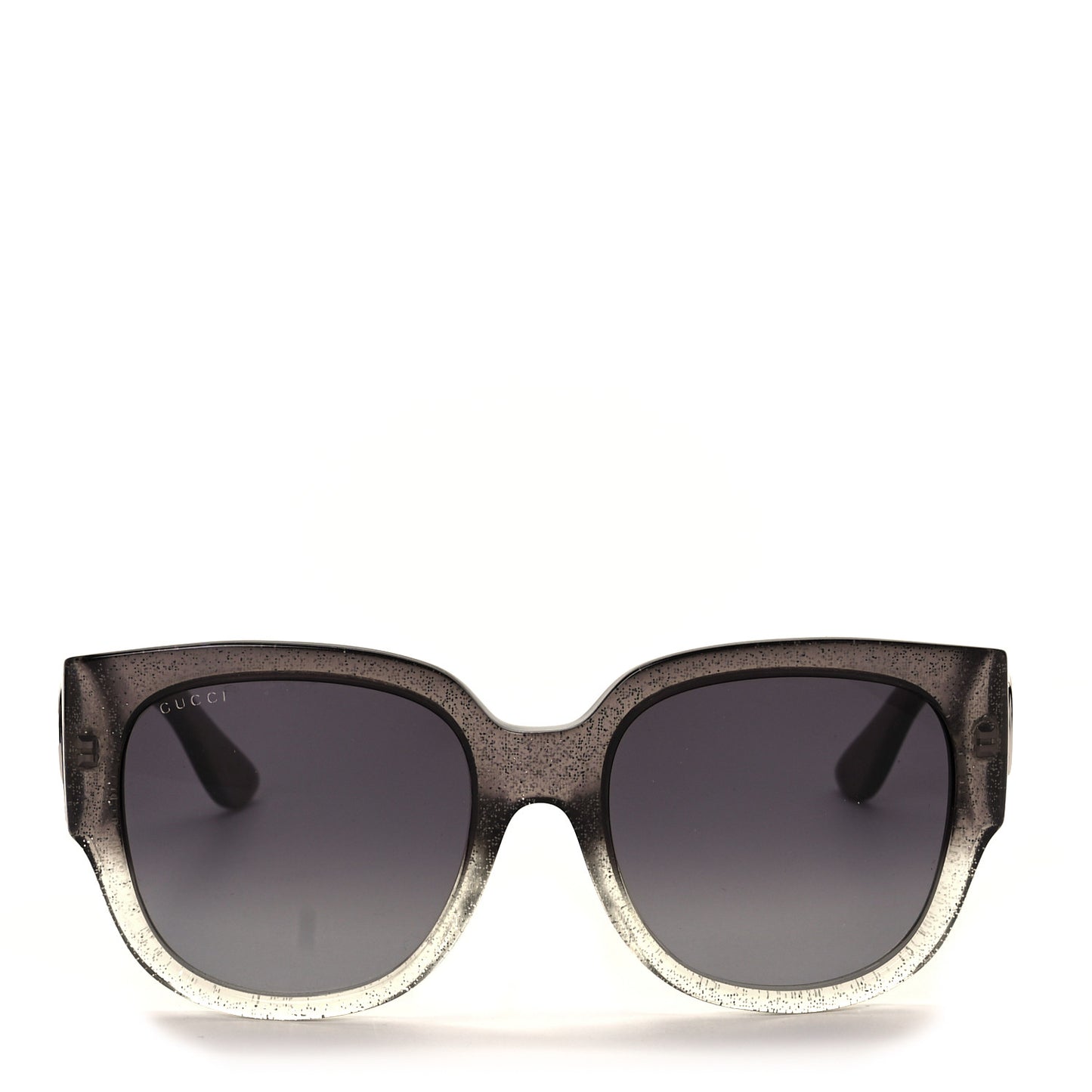 Acetate Glitter Square Optyl Sunglasses GG3836/F/S Black Silver