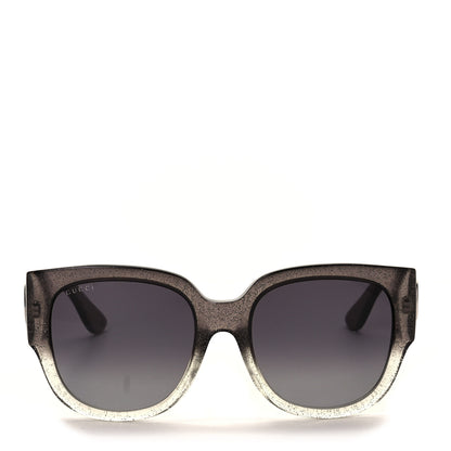Gucci Acetate Glitter Square Optyl Sunglasses GG3836/F/S Black Silver 2 of 7