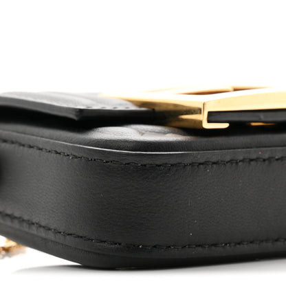 Fendi Nappa Matisse FF Embossed Nano Maxi Buckle Baguette Charm Black 8 of 10